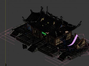 game model - prairie scene - broken temple 05 02 3D Model