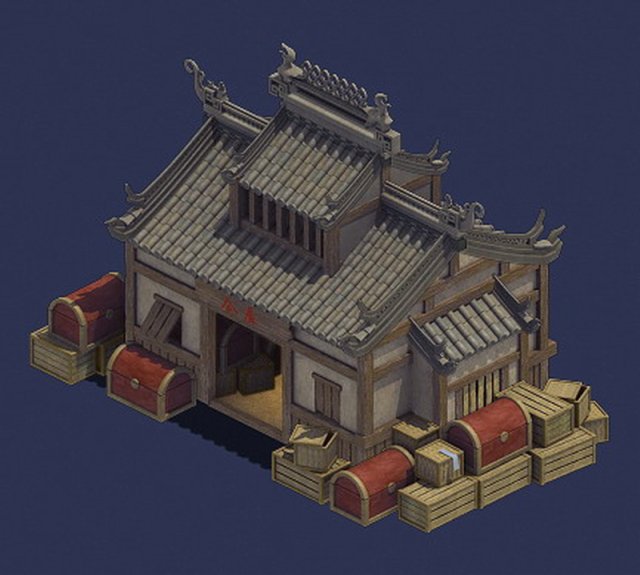 gang - warehouse 01 3D 모델 .c4d .max .obj .3ds .fbx .stl .blend 