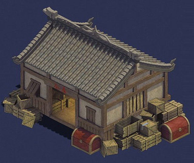gang - warehouse 02 3D 模型 .c4d .max .obj .3ds .fbx .stl .blend 