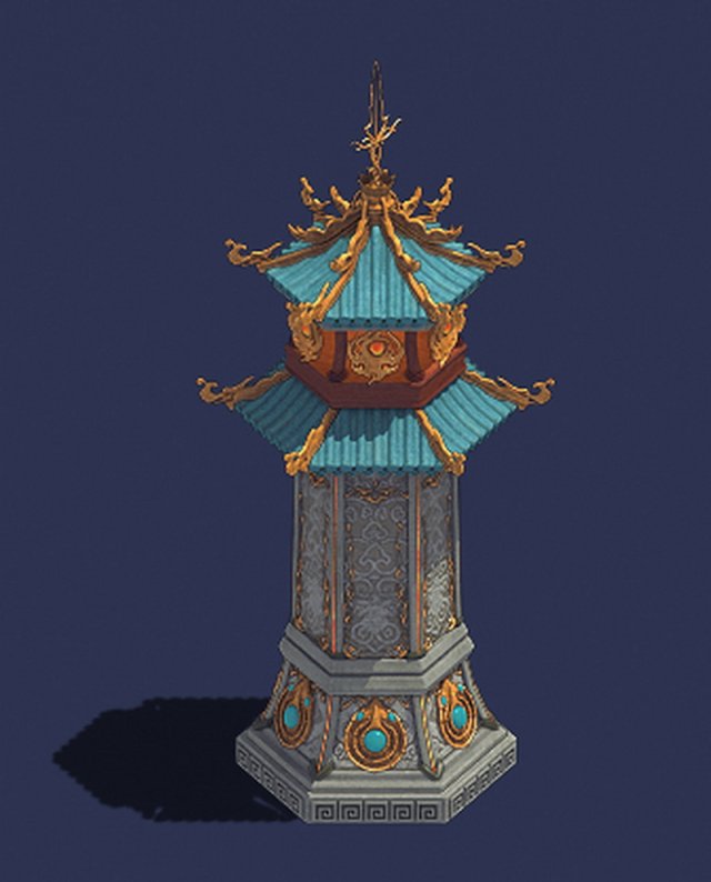 gang - defense tower 01 3D Model .c4d .max .obj .3ds .fbx .stl .blend 