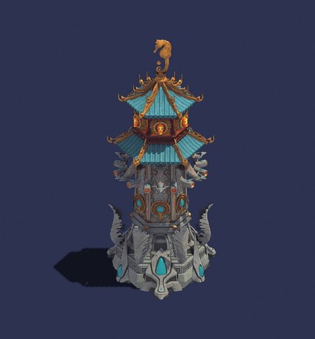 gang - defense tower 02 Modello 3D .c4d .max .obj .3ds .fbx .stl .blend 
