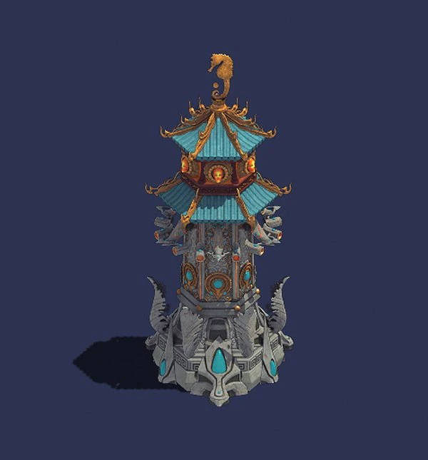 gang - defense tower 02 3D Model .c4d .max .obj .3ds .fbx .stl .blend