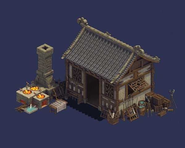 gang - blacksmith shop 01 3Dモデル .c4d .max .obj .3ds .fbx .stl .blend 