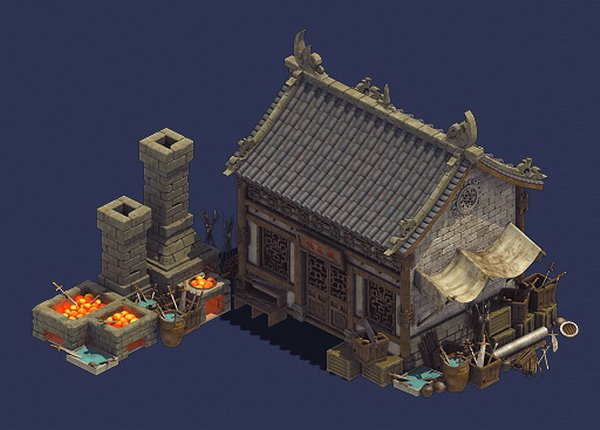 gang - blacksmith shop 02 3D 模型 .c4d .max .obj .3ds .fbx .stl .blend 