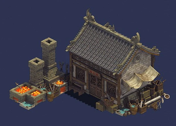 gang - blacksmith shop 02 3D Model .c4d .max .obj .3ds .fbx .stl .blend