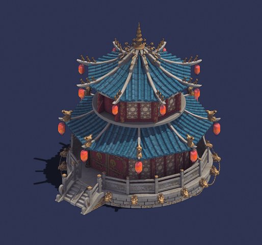 gang center - building 01 3D Model .c4d .max .obj .3ds .fbx .stl .blend 