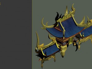 game model - bi la city - royal palace roof 3D Model
