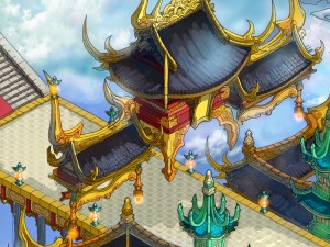 game model - bi la city - royal palace roof 3D Model