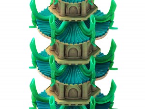 game model - bi la city - royal palace tower Modelo 3D