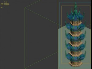 game model - bi la city - royal palace tower Modelo 3D