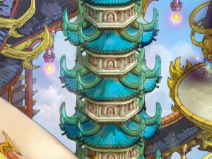 game model - bi la city - royal palace tower Modelo 3D