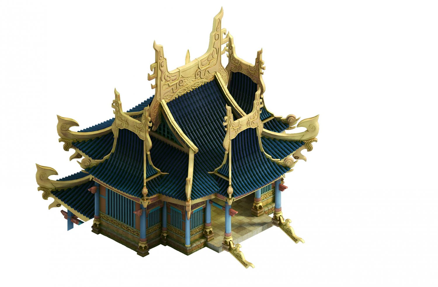 game model - bi la city - the palace palace 3D Model .c4d .max .obj .3ds .fbx .stl .blend 