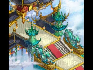 game model - bi la city - royal palace in front of 3D Model