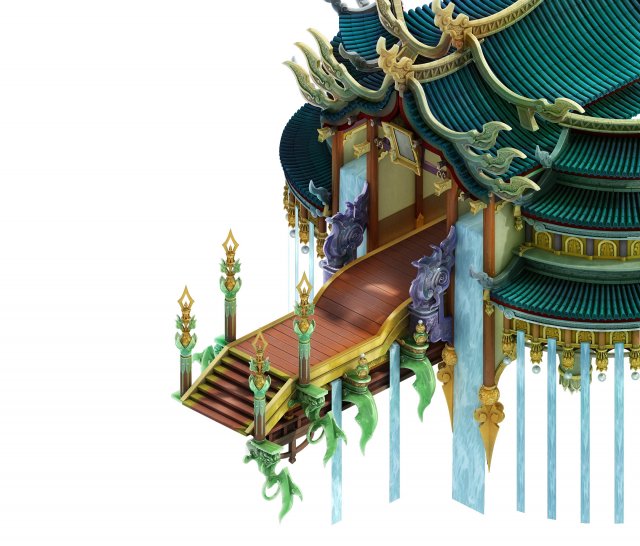 game model - bi la city - palace palace side hall 3D Model .c4d .max .obj .3ds .fbx .stl .blend 