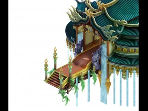 game model - bi la city - palace palace side hall 3D Model