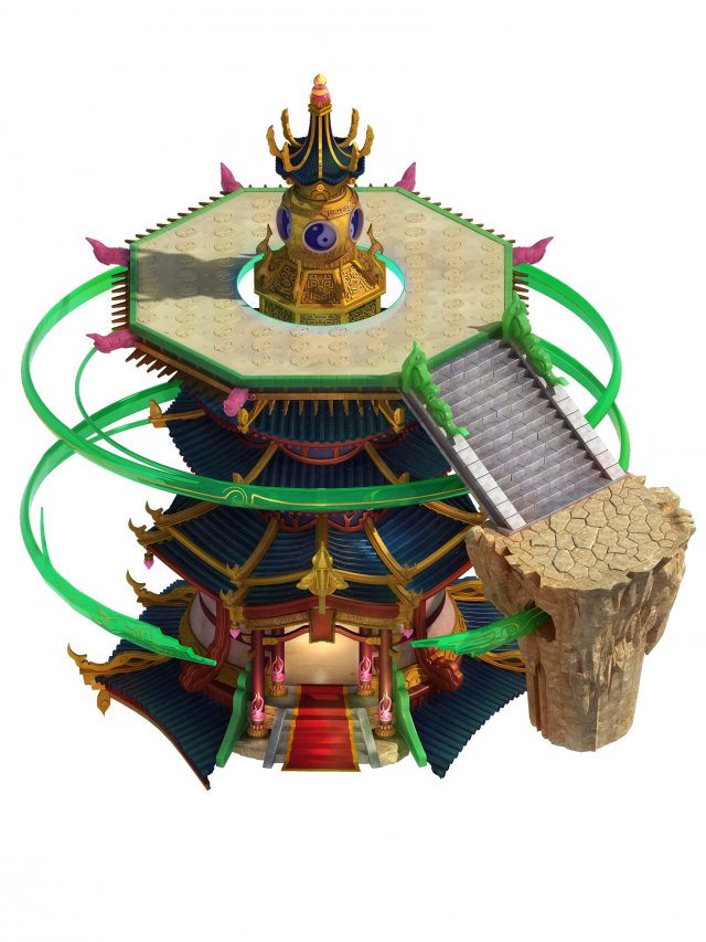 game model - bi la city - palace sightseeing platf Modèle 3D .c4d .max .obj .3ds .fbx .stl .blend 