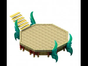 game model - bi la city - the palace steps 3D Model