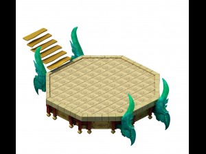 game model - bi la city - the palace steps Modèle 3D