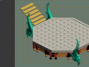 game model - bi la city - the palace steps Modèle 3D