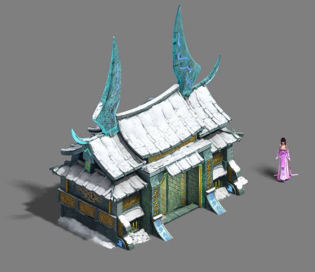 ice and snow - architecture 01 3D-Modell .c4d .max .obj .3ds .fbx .stl .blend 
