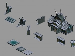 ice and snow - architecture 02 3D Model