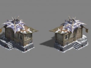 ice and snow - cabins Modello 3D