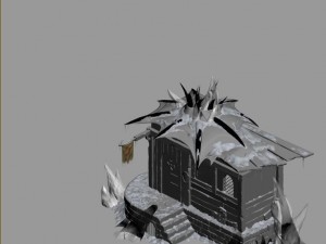 ice and snow - cabins Modello 3D
