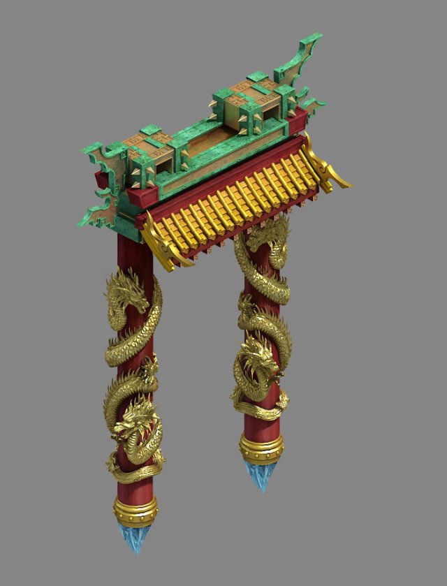 soldier - door dignified decoration 3D Model .c4d .max .obj .3ds .fbx .stl .blend