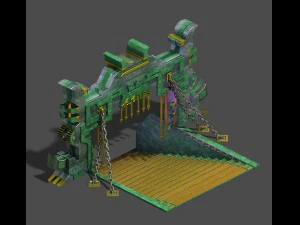 兵士 - 厳粛な玄関階段 3Dモデル