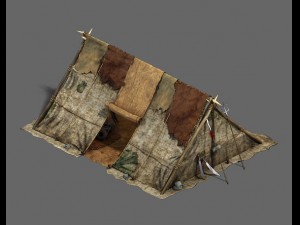 barracks - soldiers tents 3D Модель