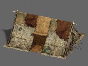barracks - soldiers tents 3D Модель