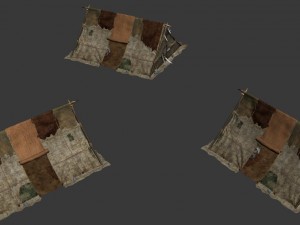 barracks - soldiers tents 3D Модель