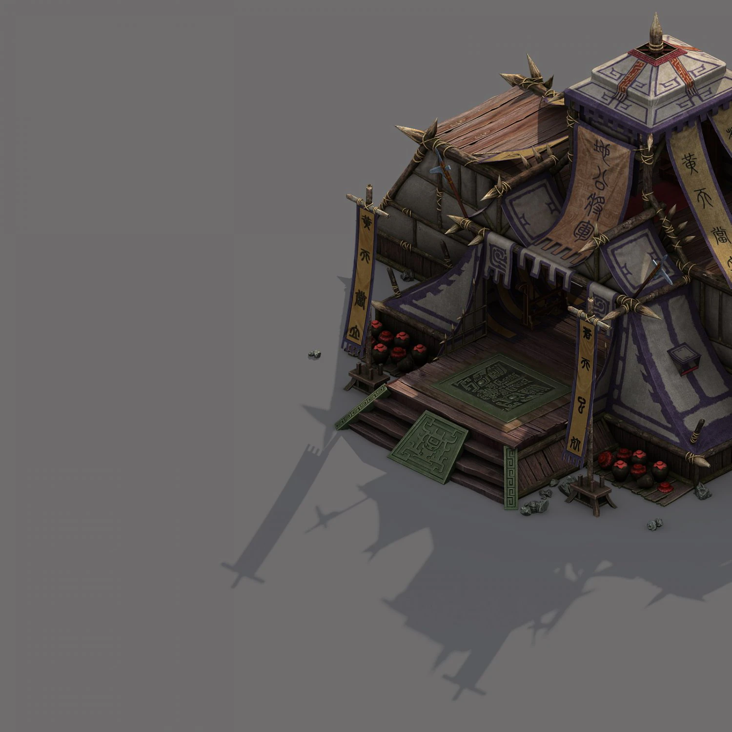 tribe - big tent 3D Model .c4d .max .obj .3ds .fbx .stl .blend 