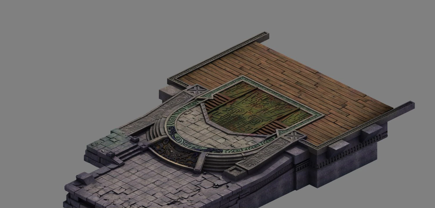 tribal - surface steps 3D Model .c4d .max .obj .3ds .fbx .stl .blend 