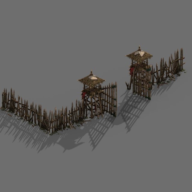 tribe - wooden door Modelo 3D .c4d .max .obj .3ds .fbx .stl .blend 
