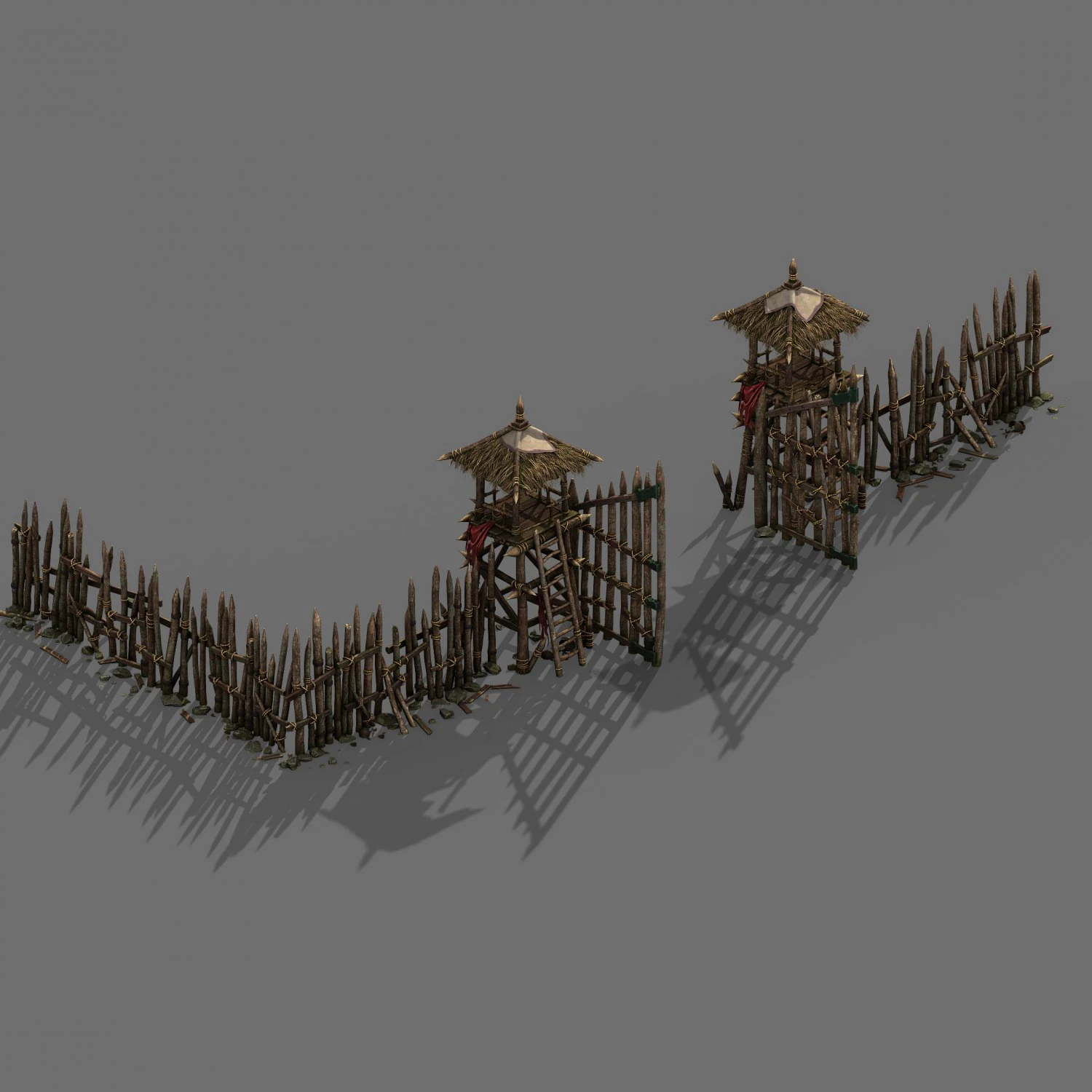 tribe - wooden door 3D Model .c4d .max .obj .3ds .fbx .stl .blend 