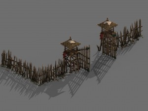 tribe - wooden door 3D मॉडल