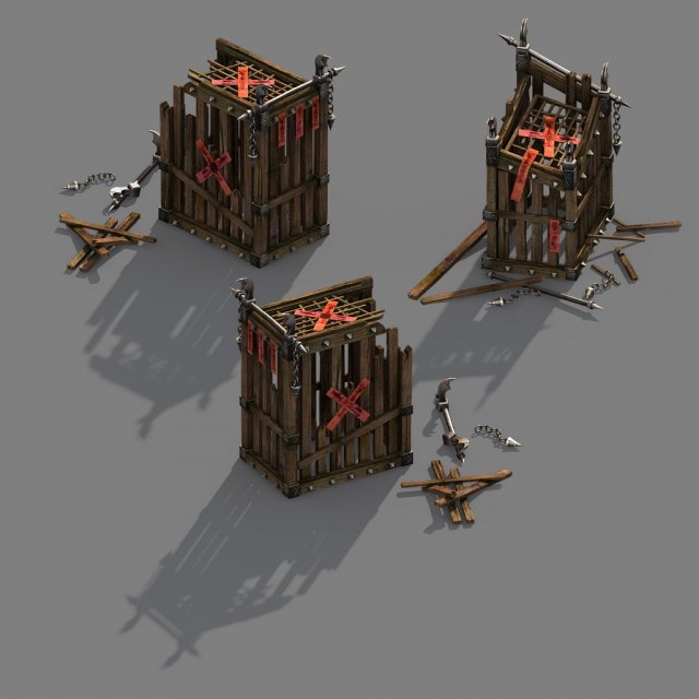 horde - cage 3D Model .c4d .max .obj .3ds .fbx .stl .blend 