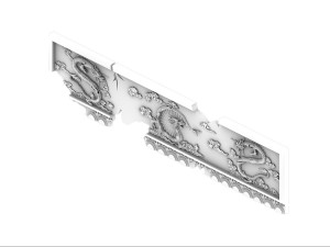 residual stone carvings - dragon 02 Model 3D
