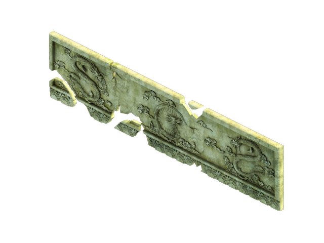 the old stone carvings - dragon 03 Modelo 3D .c4d .max .obj .3ds .fbx .stl .blend 