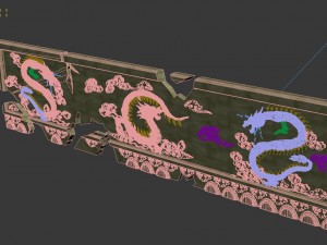 the old stone carvings - dragon 03 Modelo 3D