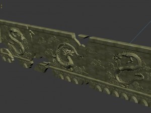 the old stone carvings - dragon 03 Modelo 3D