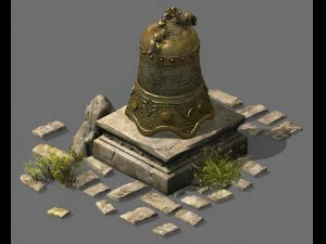 połamane dzwony z brązu Model 3D