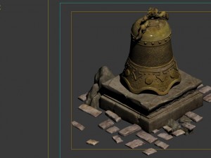 broken bronze bells 3D Model