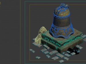 broken bronze bells 3D Model