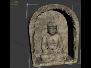 zen - wall buddha Modelo 3D