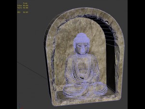 zen - wall buddha Modelo 3D