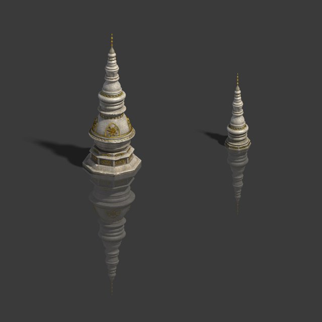 zen - minaret Model 3D .c4d .max .obj .3ds .fbx .stl .blend