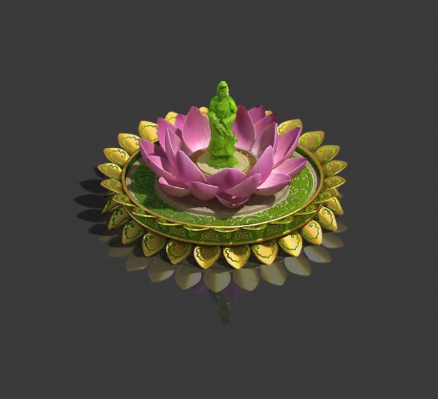 zen - lotus zen 3D Model .c4d .max .obj .3ds .fbx .stl .blend