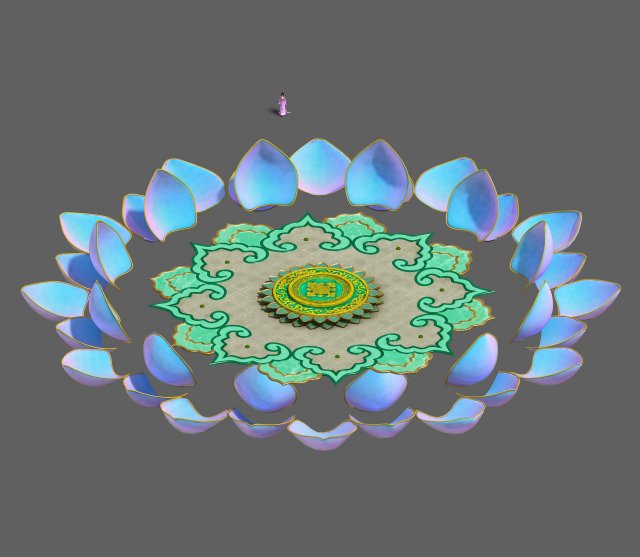 zen - center square Modèle 3D .c4d .max .obj .3ds .fbx .stl .blend 